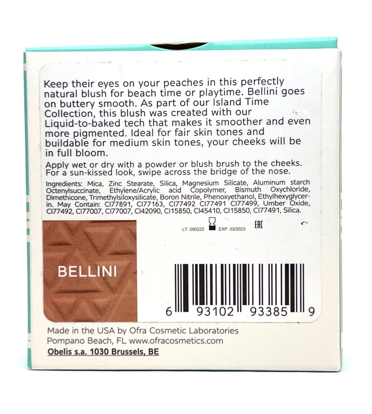 Ofra Liquid-to-Baked Blush, Pressed Powder ~ Bellini