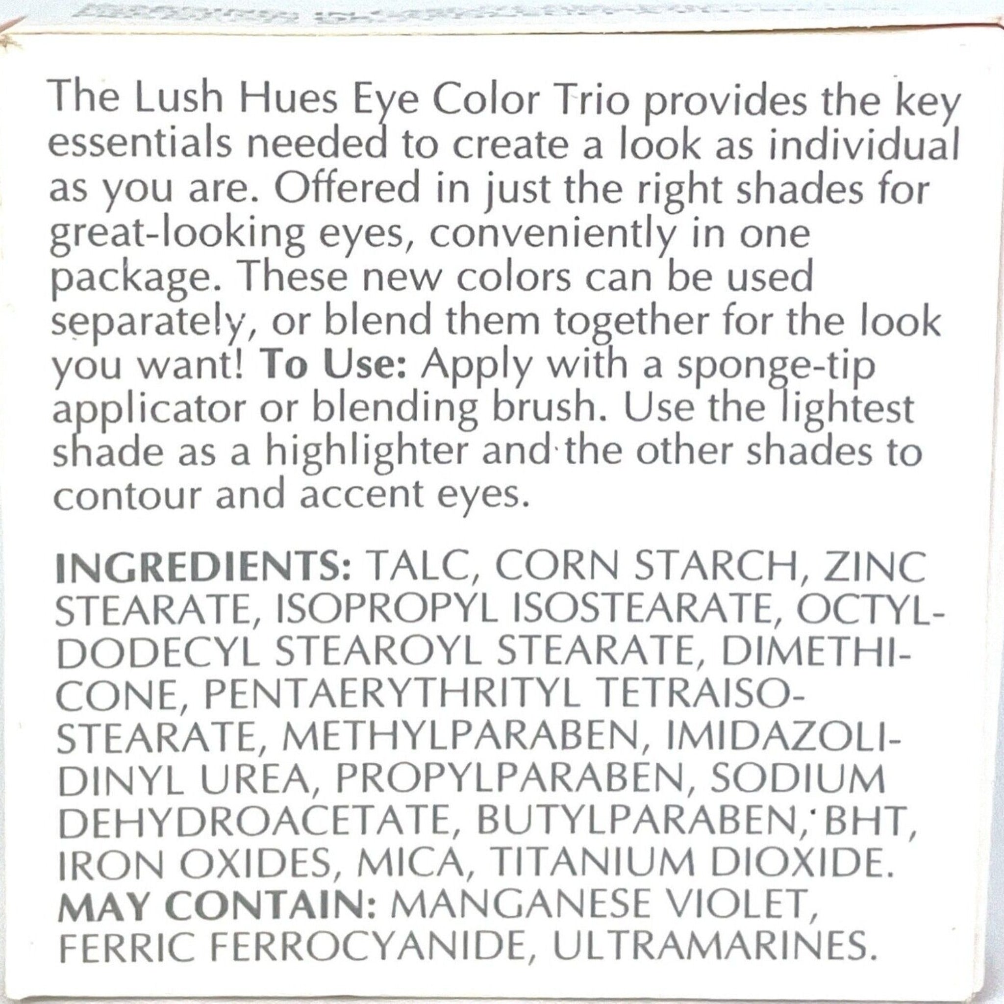 Mary Kay Lush Hues Eye Color Trio (Discontinued/Vintage)