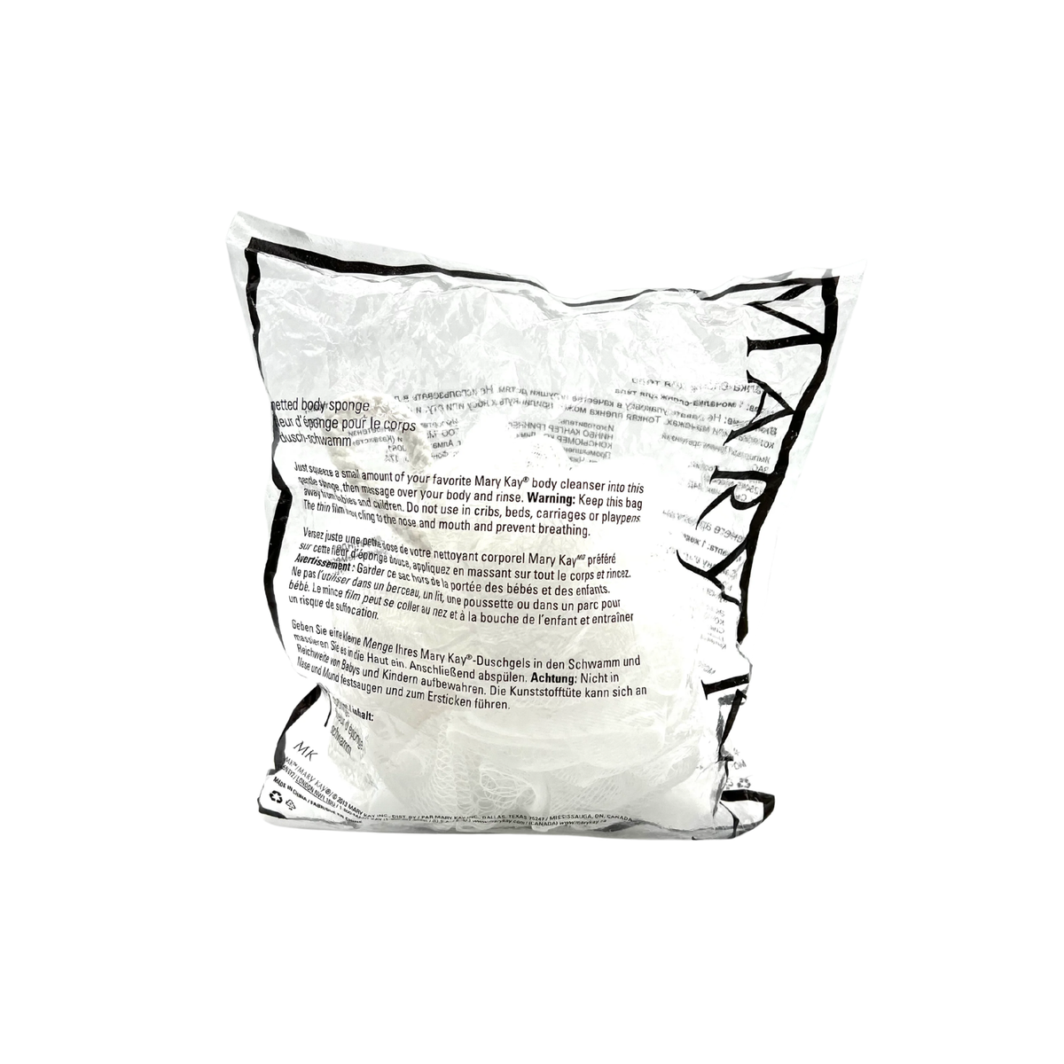 Mary Kay White Loofah Netted Body Sponge