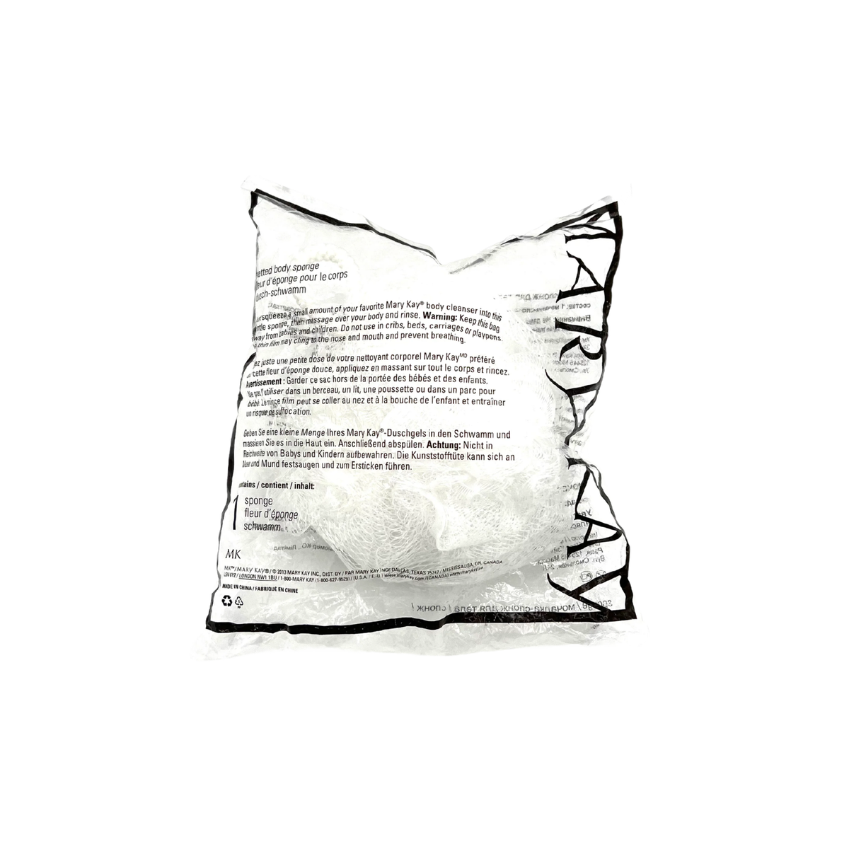 Mary Kay White Loofah Netted Body Sponge