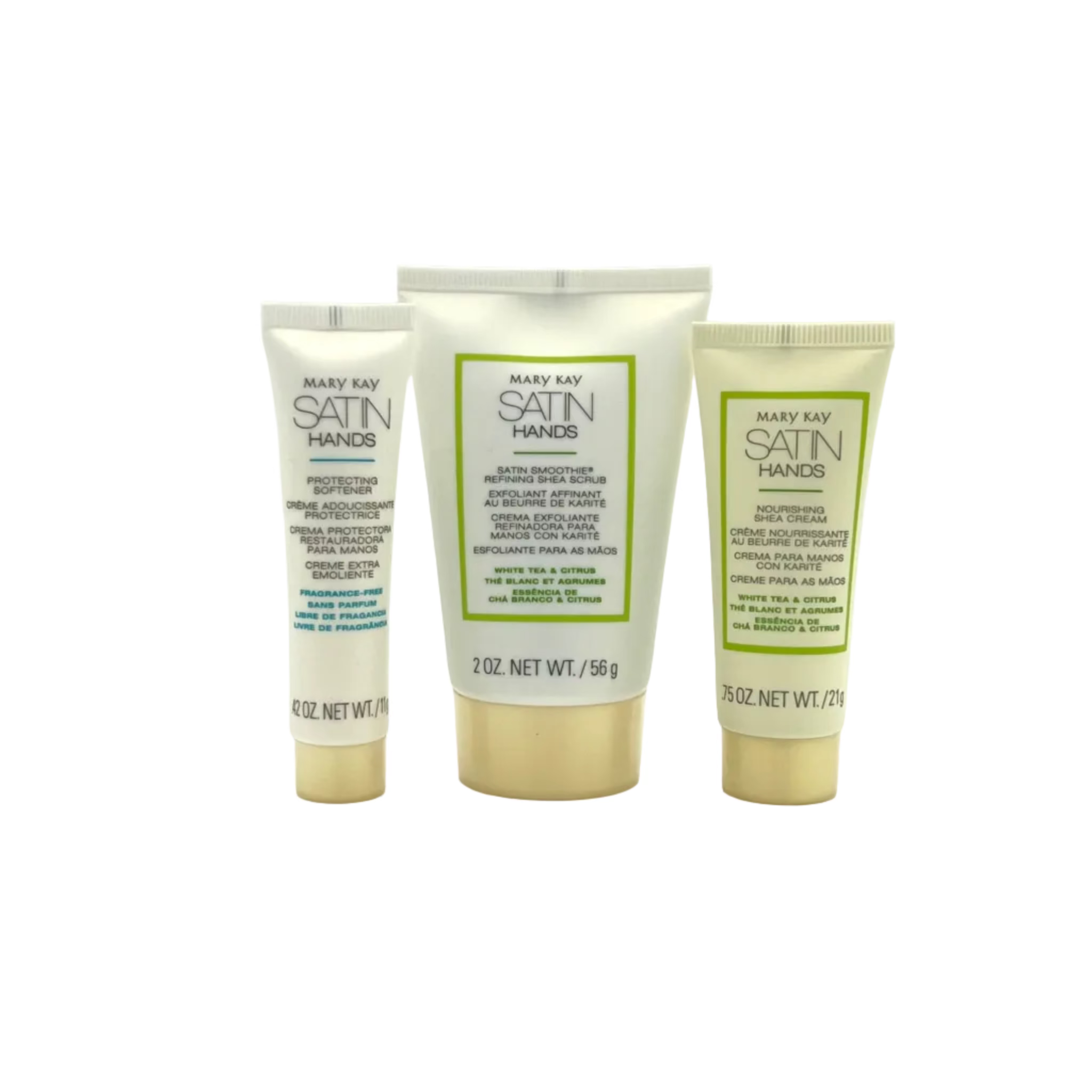 Mary Kay Satin Hands Pampering Set ~ White Tea & Citrus ~ Deluxe Size