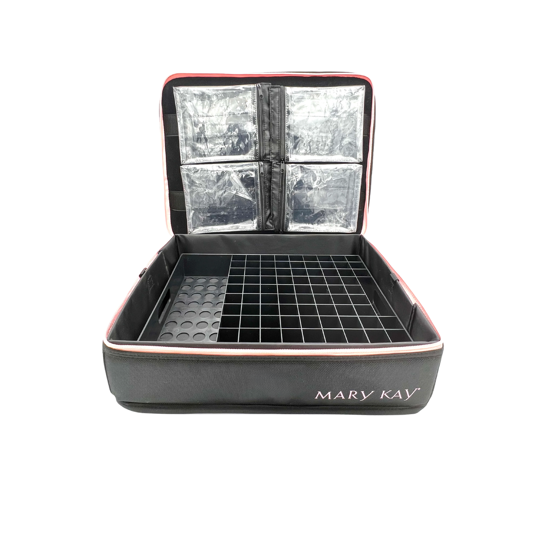 Mary Kay Black Travel Luggage with Lipstick Organizer Tray ~ Trolley Sleeve