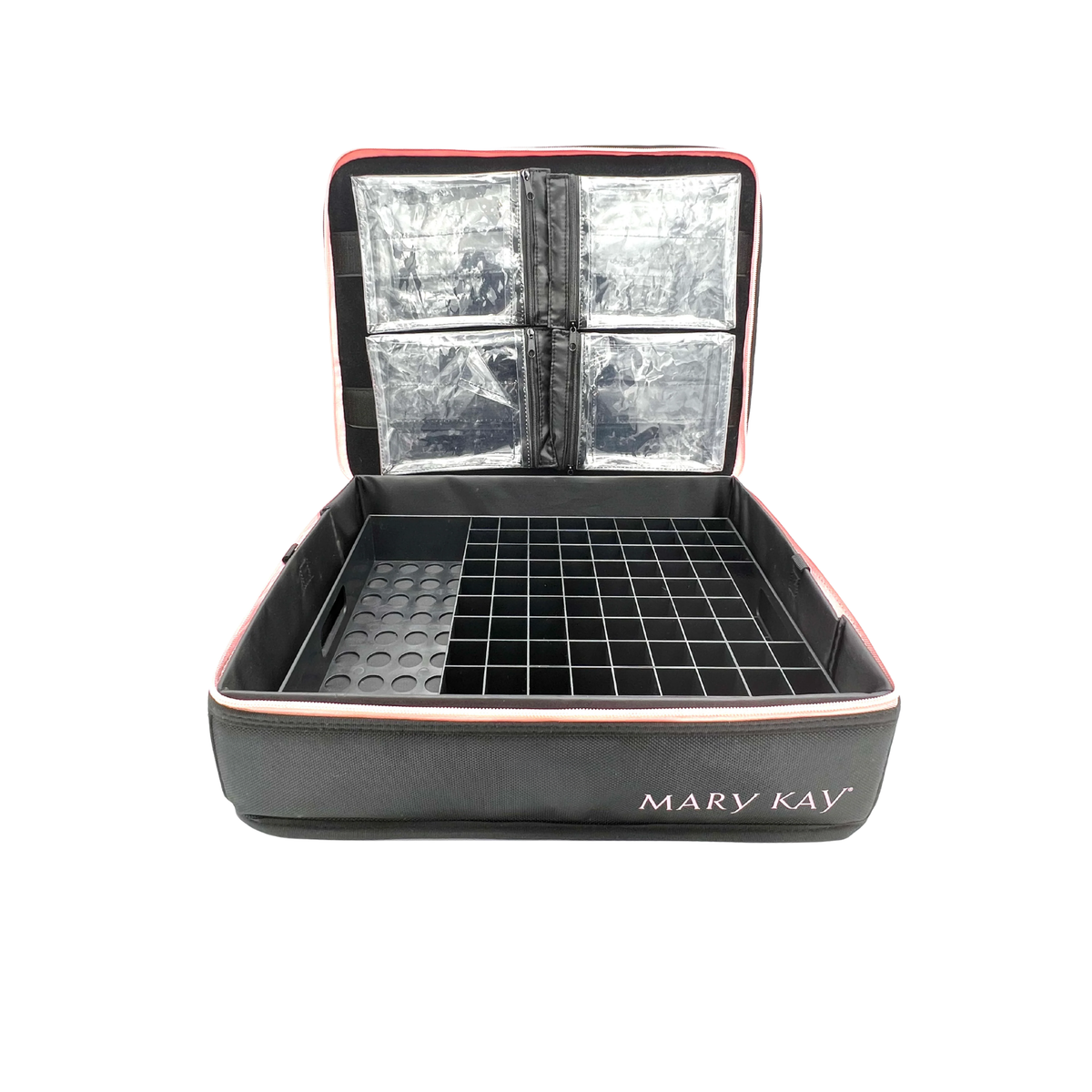 Mary Kay Black Travel Luggage with Lipstick Organizer Tray ~ Trolley Sleeve