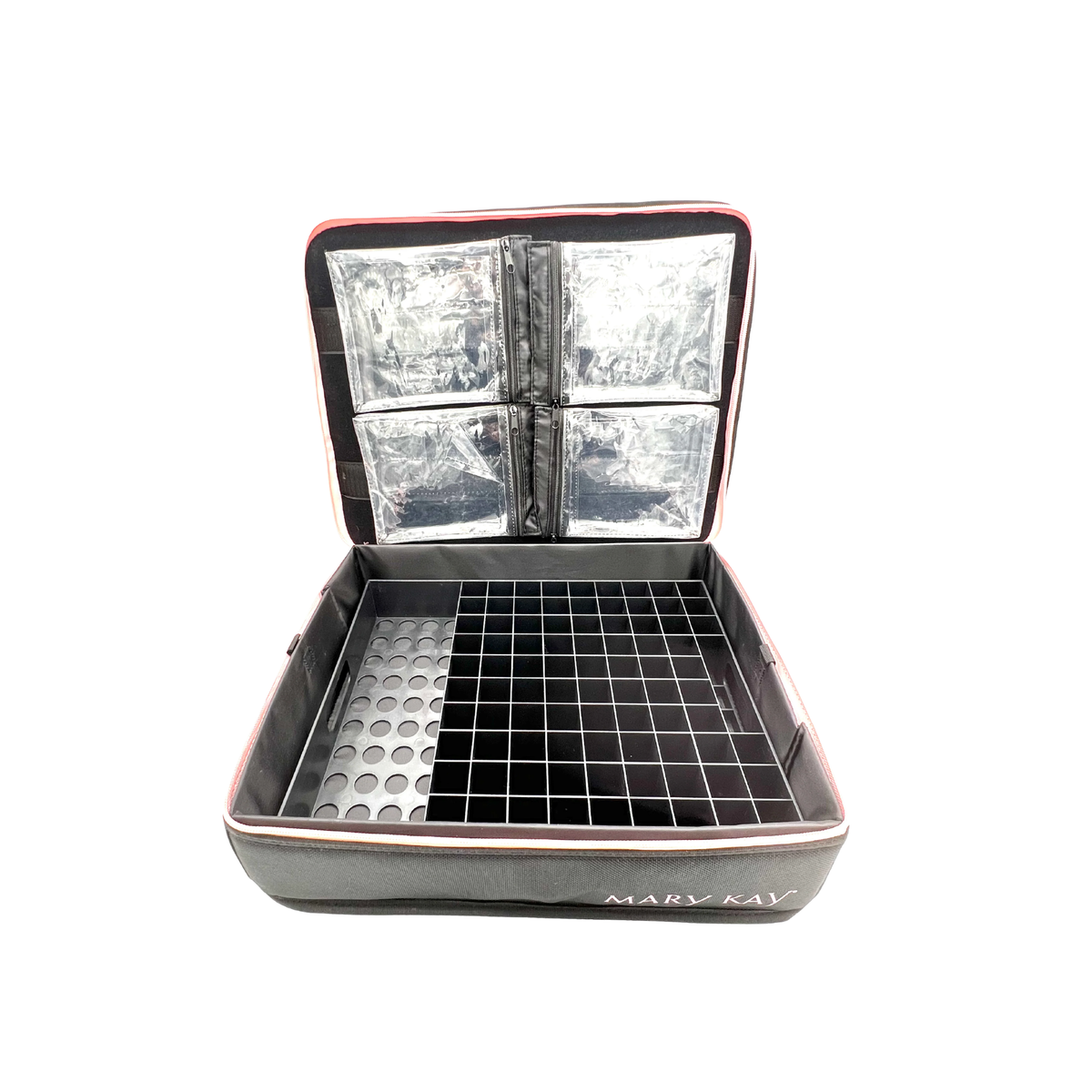 Mary Kay Black Travel Luggage with Lipstick Organizer Tray ~ Trolley Sleeve