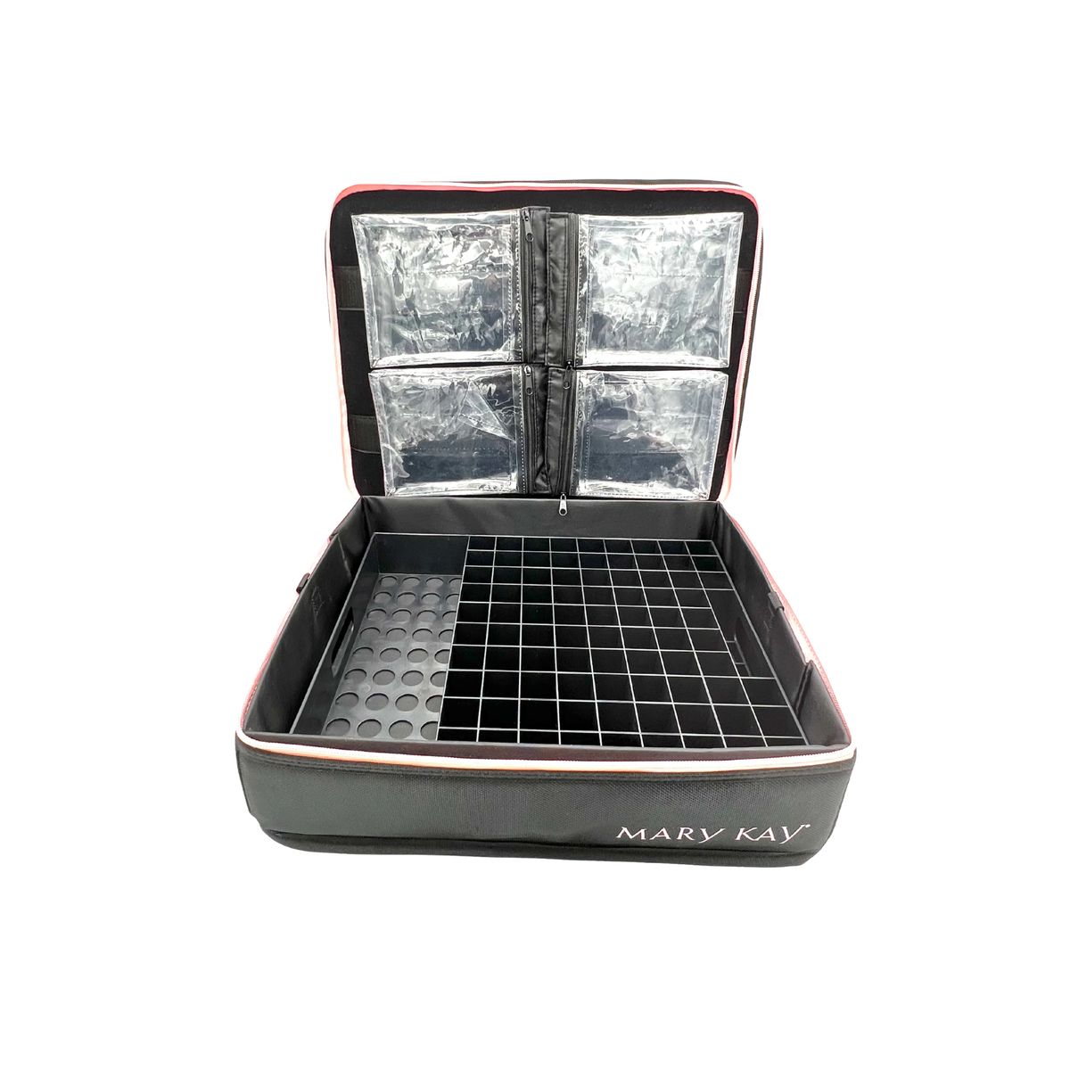 Mary Kay Black Travel Luggage with Lipstick Organizer Tray ~ Trolley Sleeve