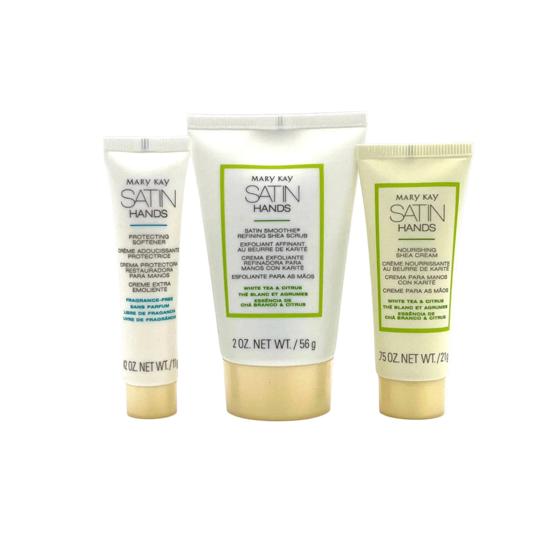Mary Kay Satin Hands Pampering Set ~ White Tea &amp; Citrus ~ Deluxe Size