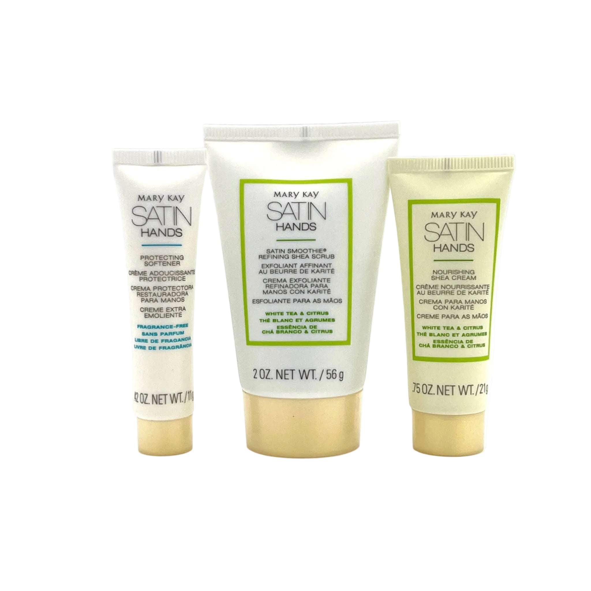 Mary Kay Satin Hands Pampering Set ~ White Tea &amp; Citrus ~ Deluxe Size
