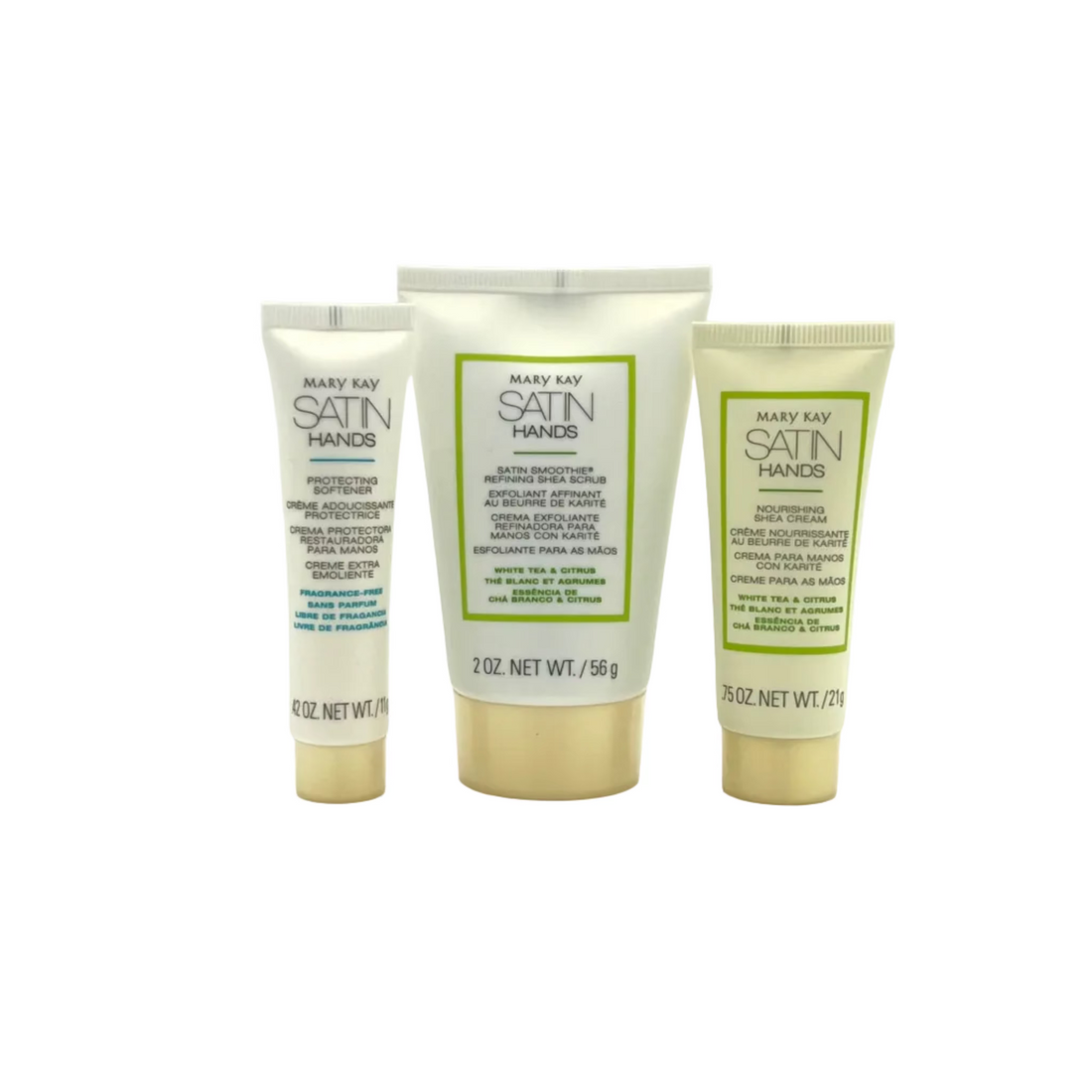 Mary Kay Satin Hands Pampering Set ~ White Tea &amp; Citrus ~ Deluxe Size