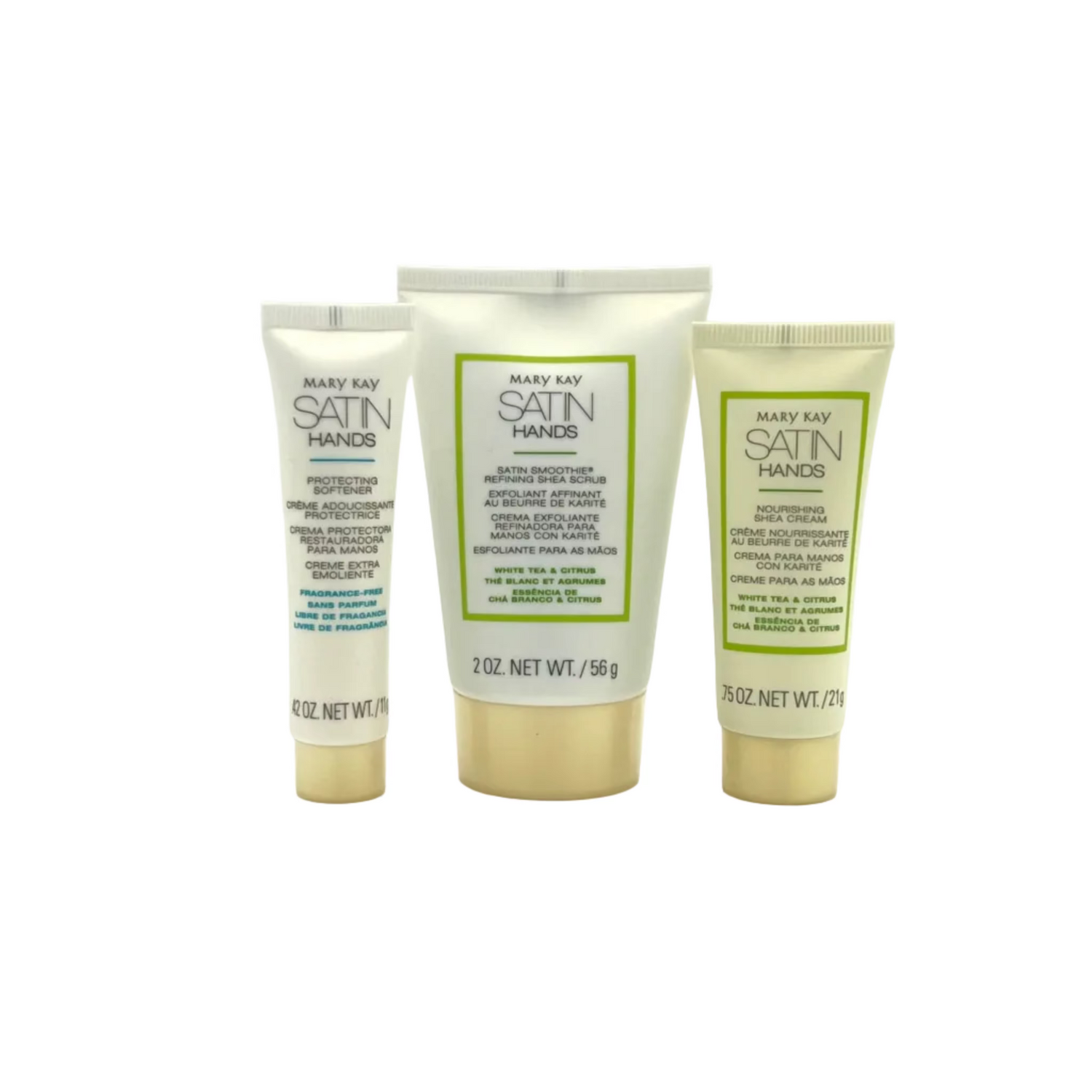 Mary Kay Satin Hands Pampering Set ~ White Tea &amp; Citrus ~ Deluxe Size