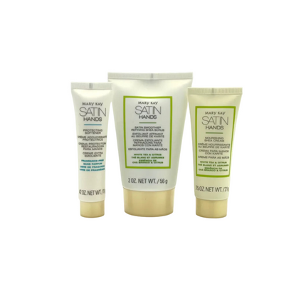 Mary Kay Satin Hands Pampering Set ~ White Tea &amp; Citrus ~ Deluxe Size