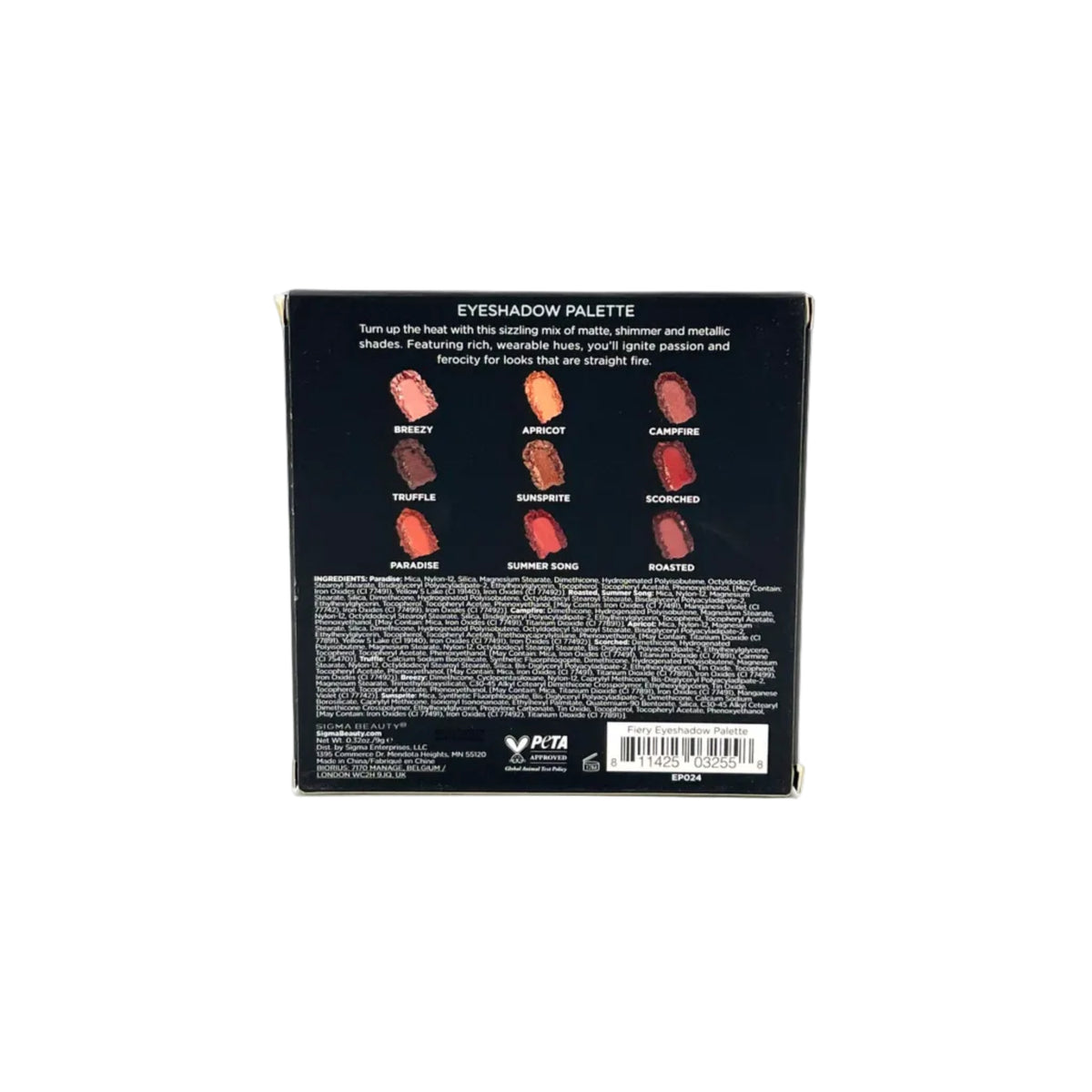 Sigma Fiery Eyeshadow Palette