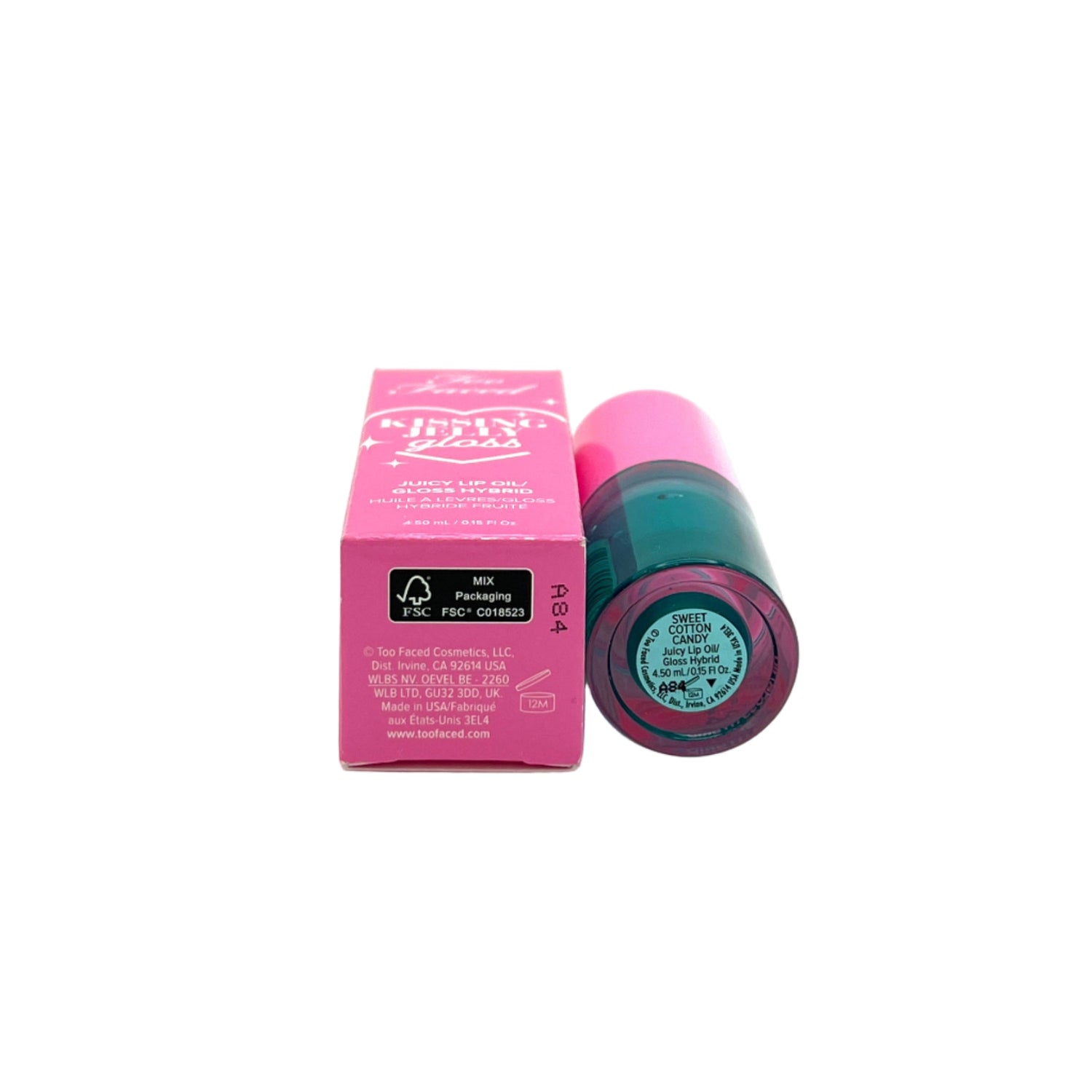 Too Faced Kissing Jelly Gloss ~ Juicy Lip Oil ~ Gloss Hybrid ~ Sweet Cotton Candy